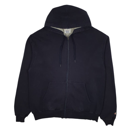 Mens Navy Champion Hoodie Full Zip Jumper