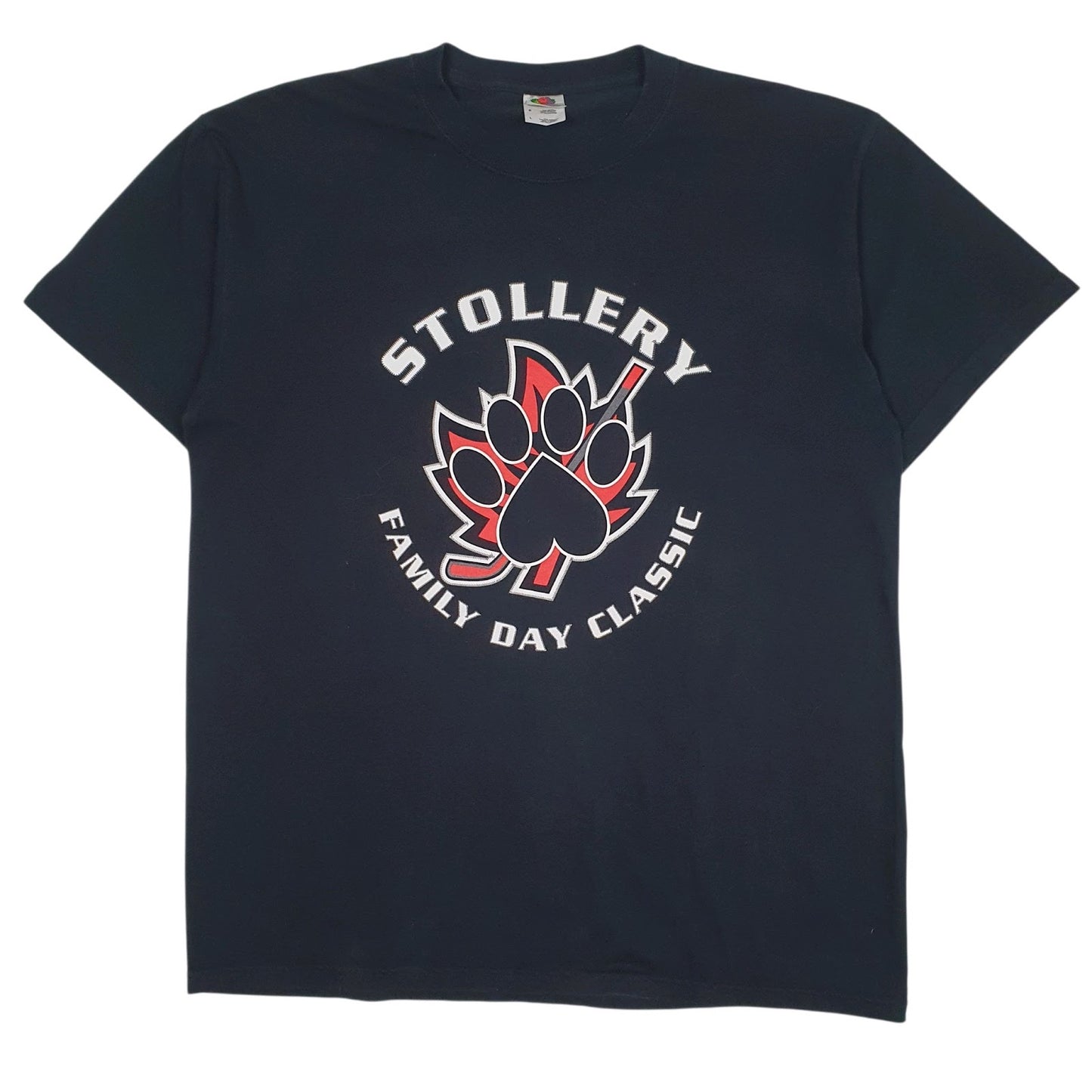 Mens Black Fruit Of The Loom  Short Sleeve T Shirt