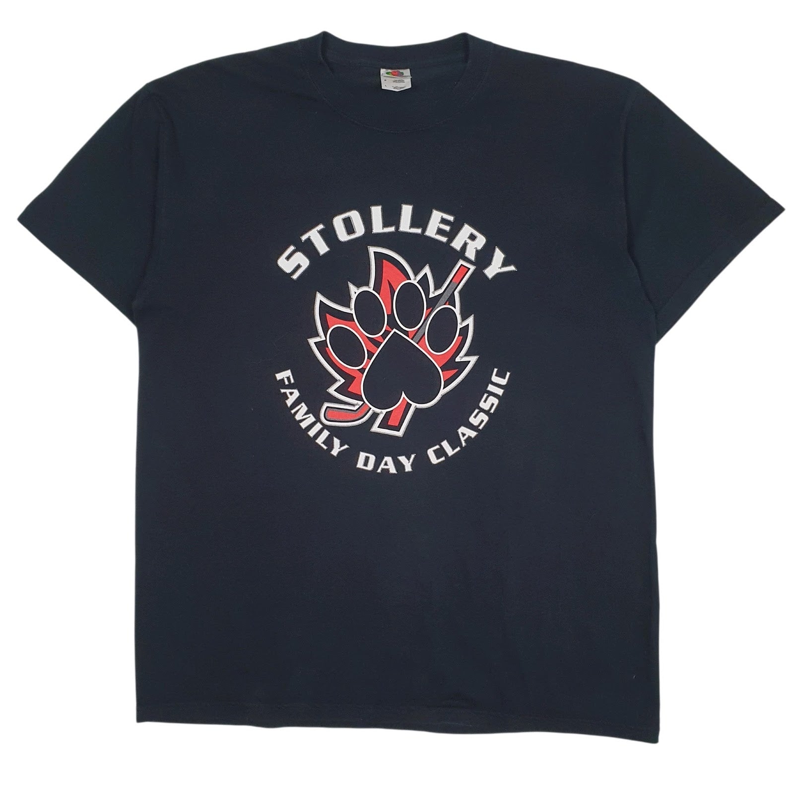 Mens Black Fruit Of The Loom  Short Sleeve T Shirt