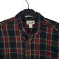 Mens Navy L.L.Bean Scotch Plaid Flannel Tall  Shirt