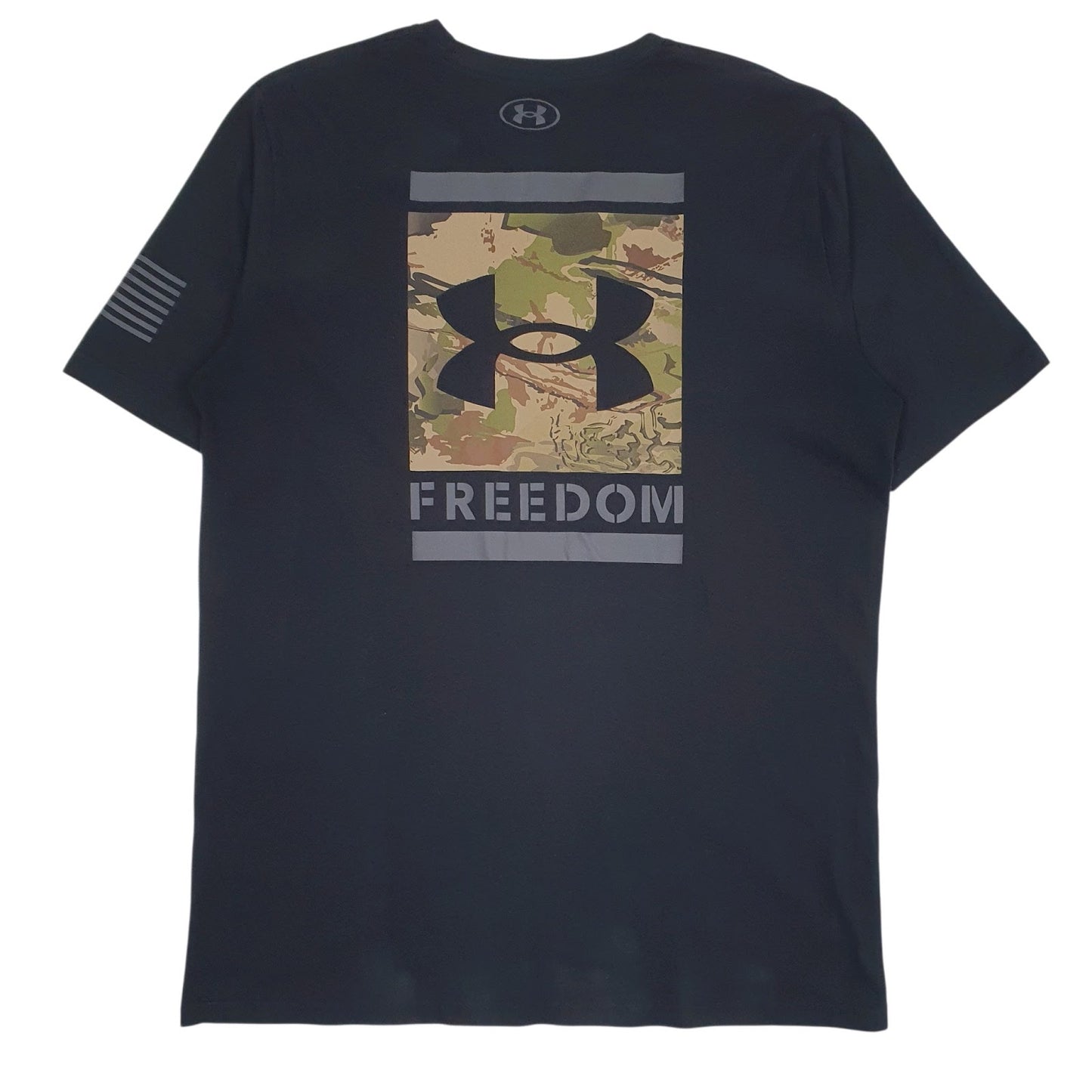 Mens Black Under Armour Heat Gear  T Shirt
