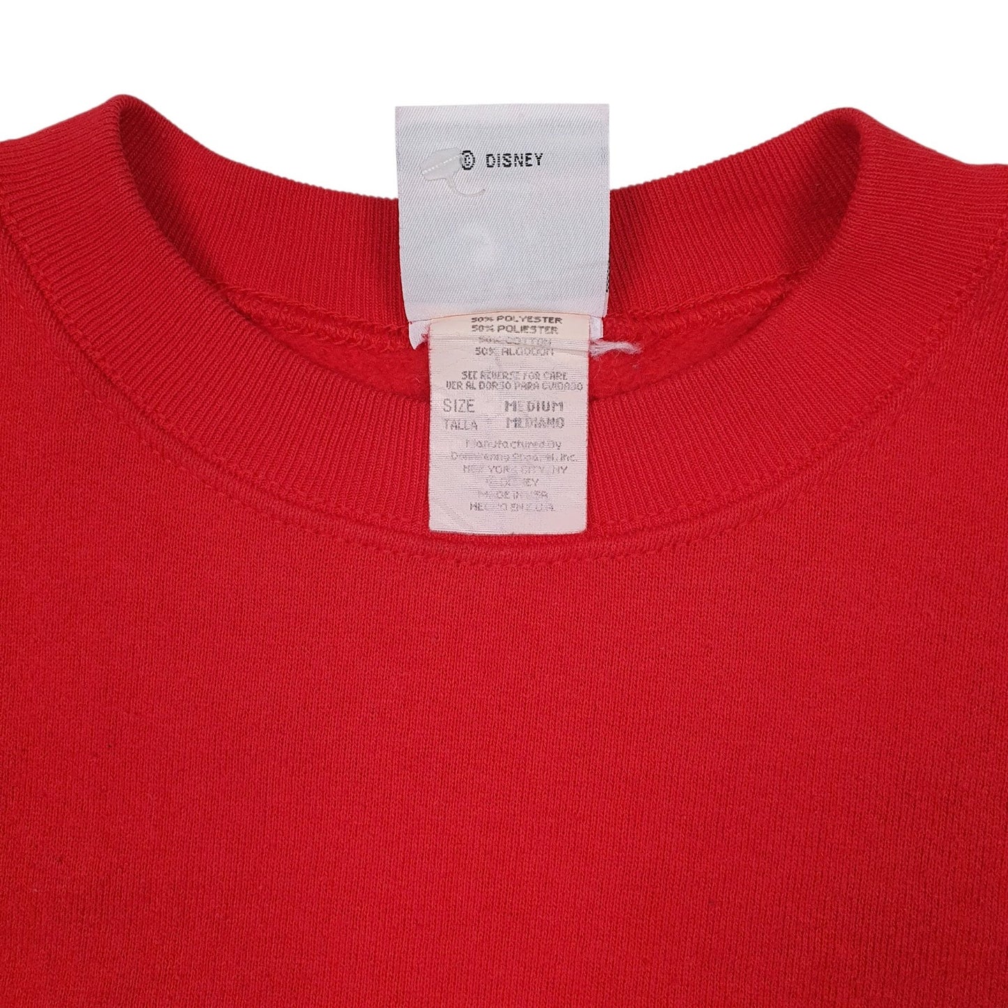 Mens Red Mickey & Co Mickey Mouse Vintage 90s Made In USA Crewneck Jumper