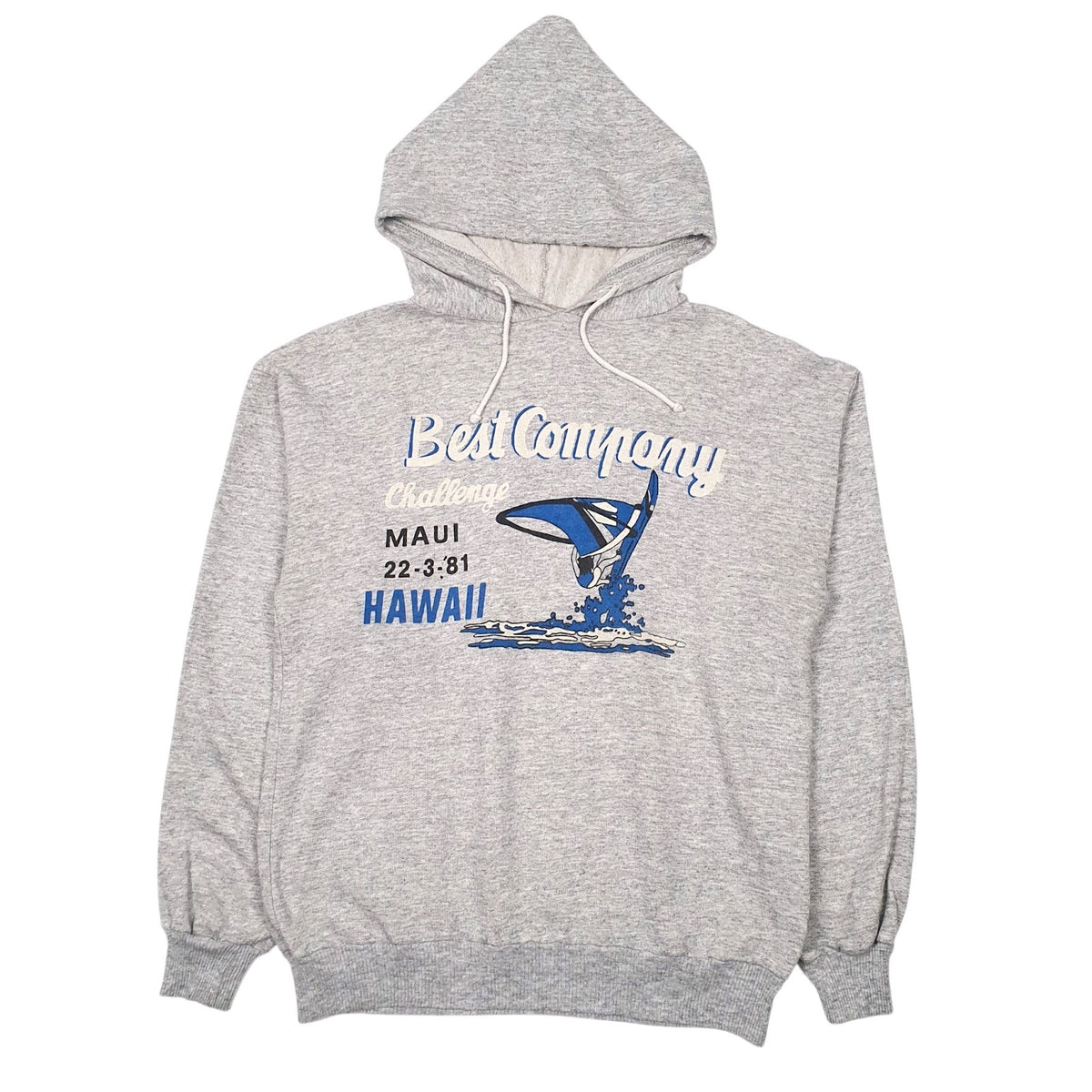 Mens Grey Best Company Vintage Hoodie Jumper