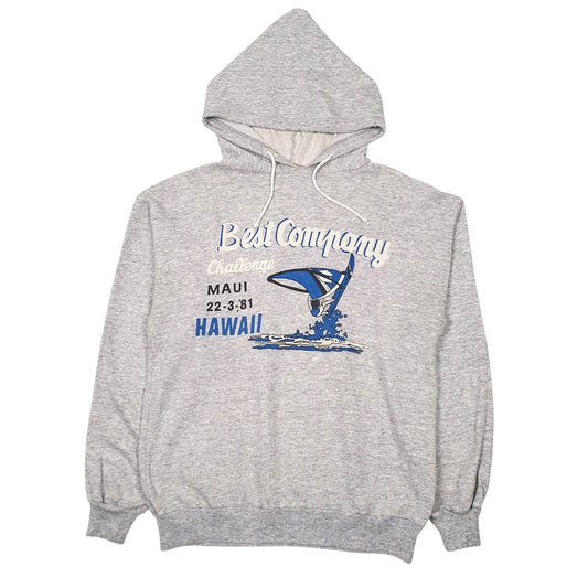 Mens Grey Best Company Vintage Hoodie Jumper