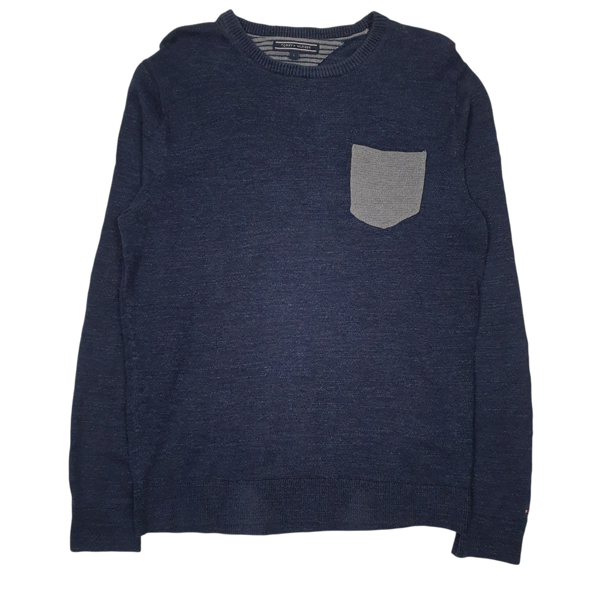 Mens Navy Tommy Hilfiger  Crewneck Jumper