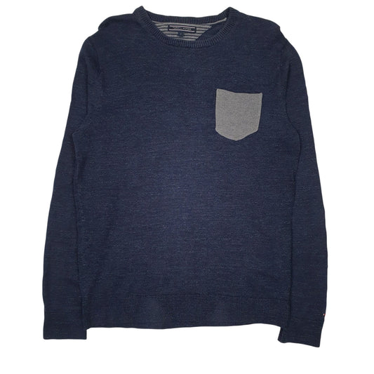 Mens Navy Tommy Hilfiger  Crewneck Jumper