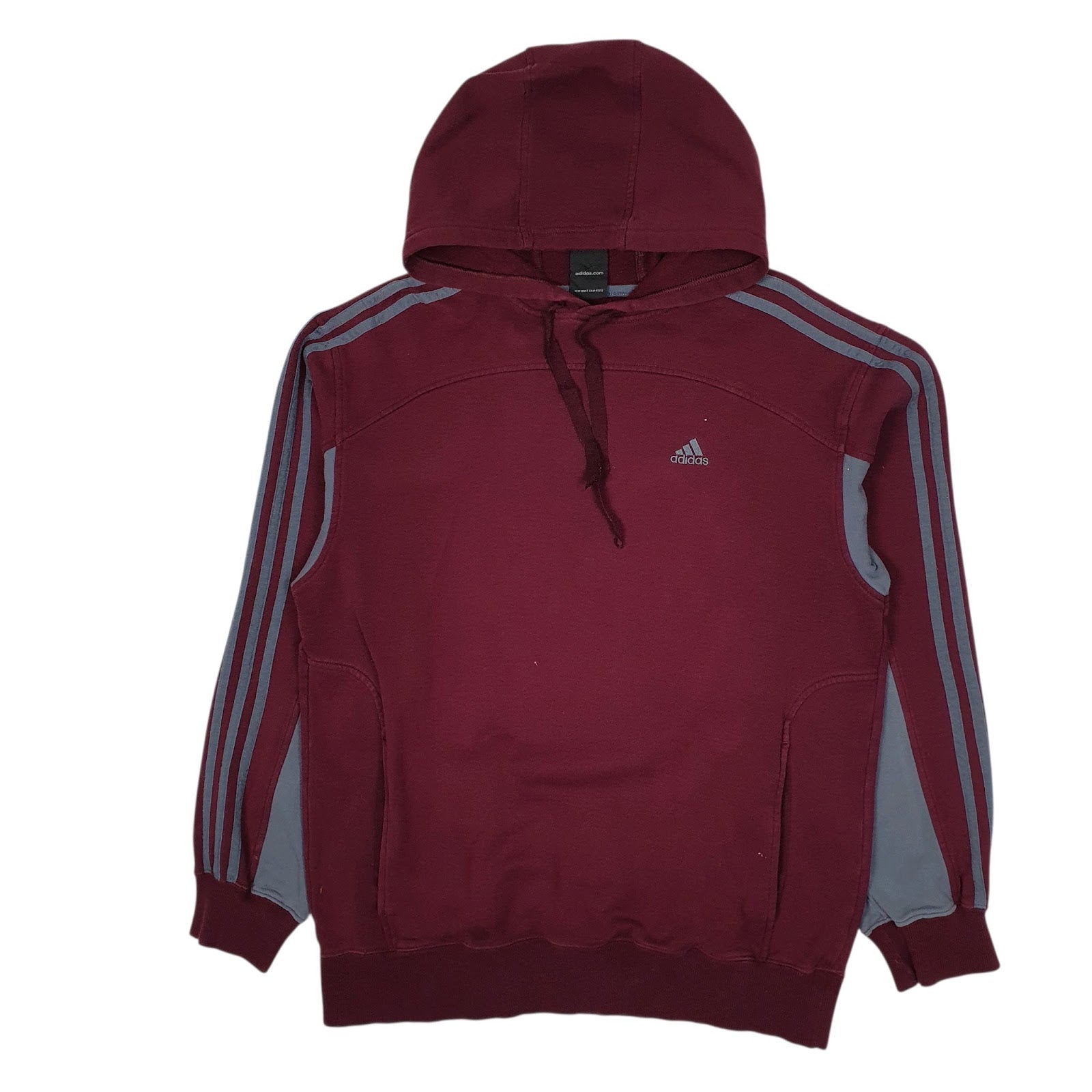 Mens Burgundy Adidas  Hoodie Jumper
