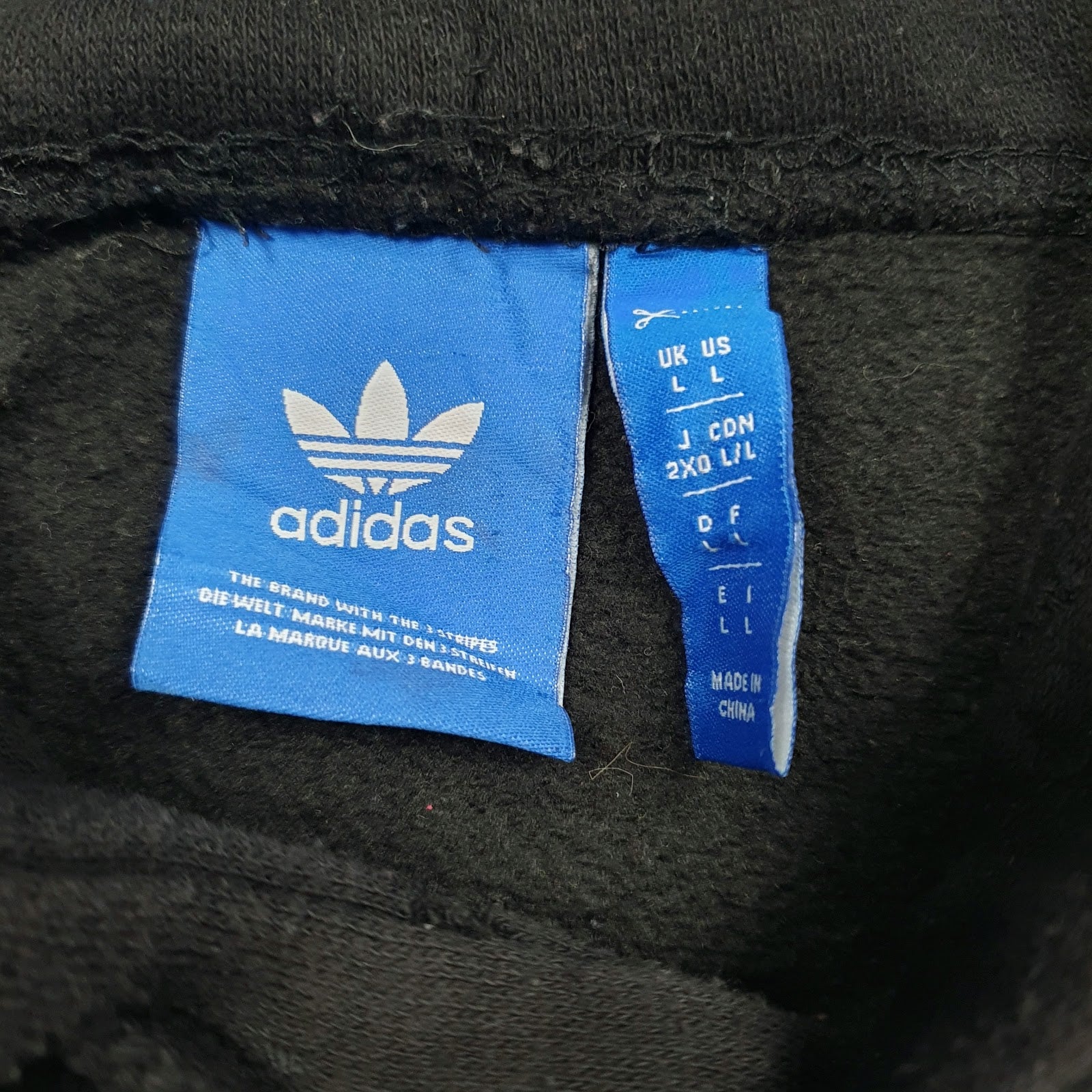 Mens Black Adidas Spellout Hoodie Jumper
