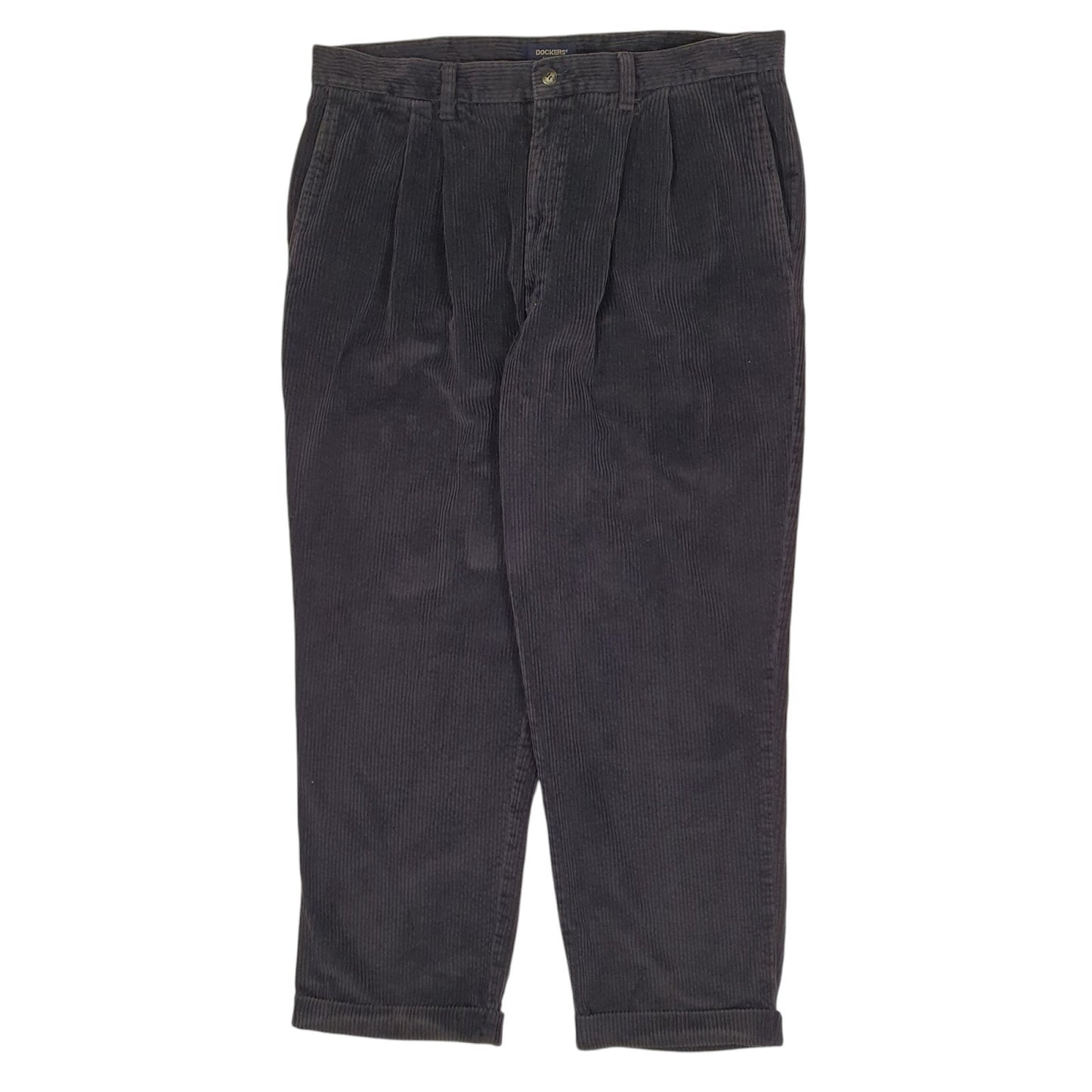 Mens Grey Dockers Vintage 90s Corduroy Trousers