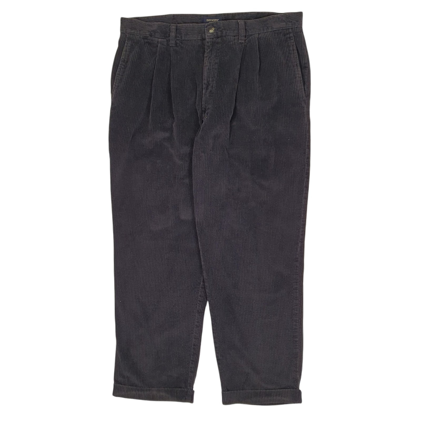 Mens Grey Dockers Vintage 90s Corduroy Trousers