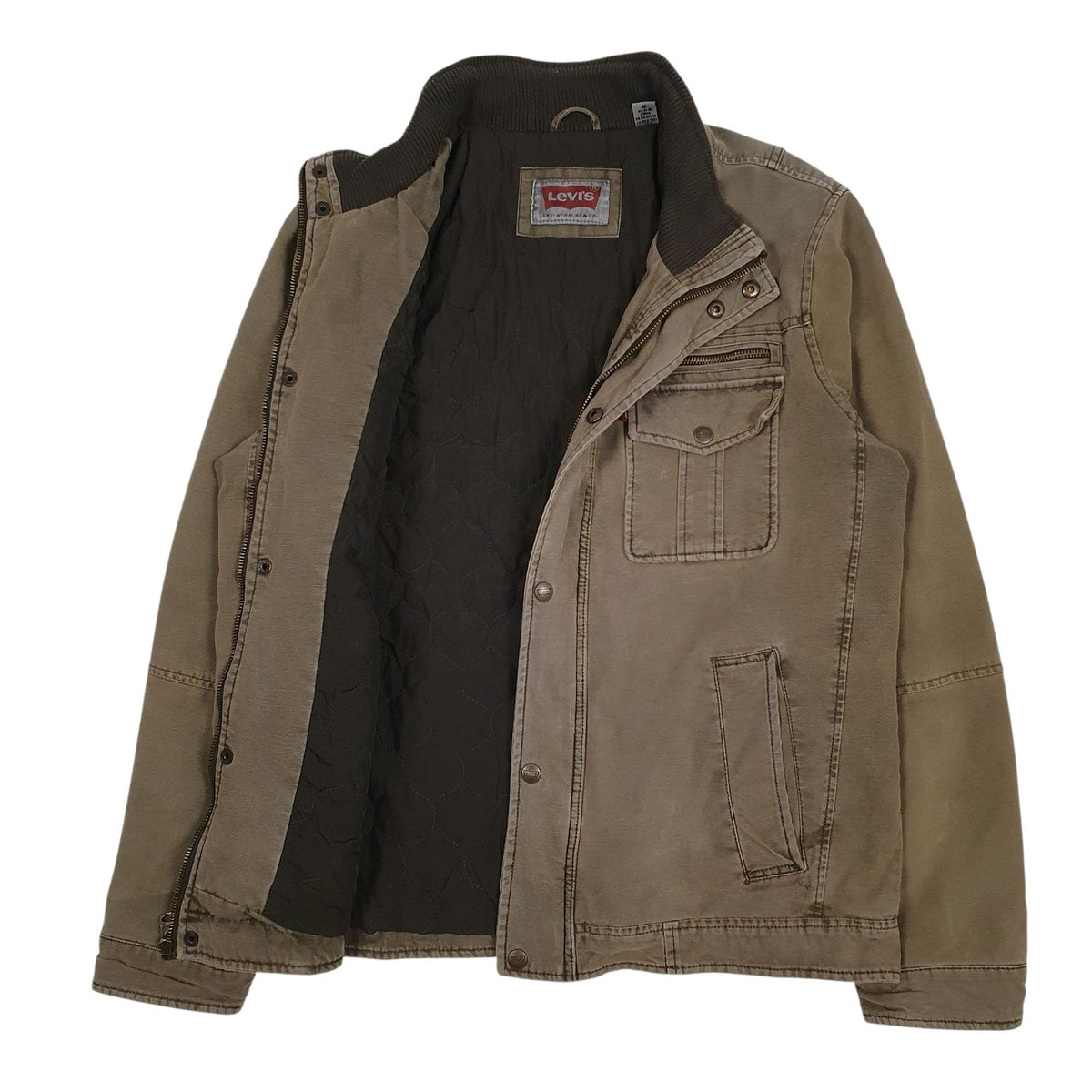 Mens Brown Levis Padded  Coat