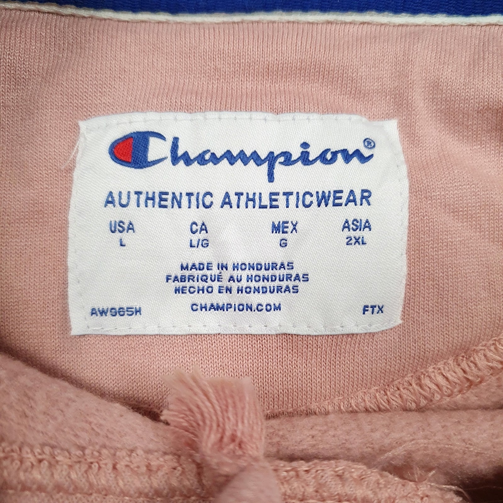 Mens Pink Champion  Hoodie Jumper