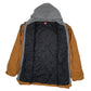 Mens Brown Wrangler Chore Hoodie  Coat
