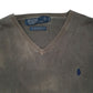 Mens Grey Polo Ralph Lauren  V Neck Jumper