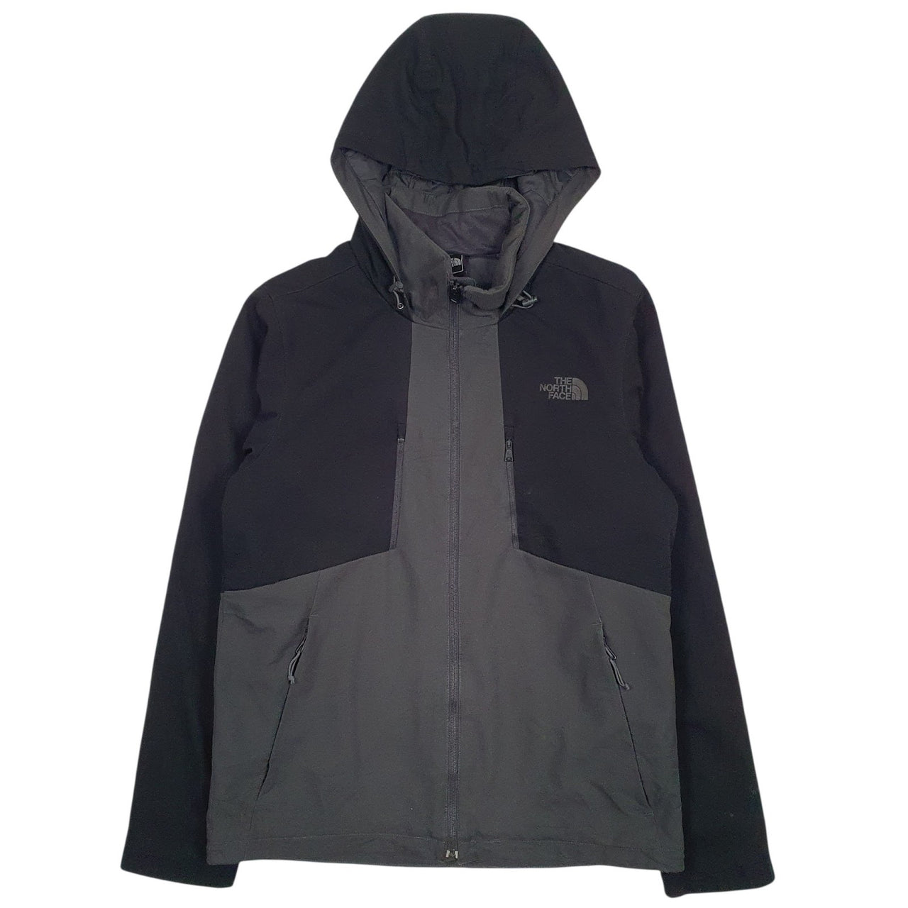 Mens Grey The North Face Padded Crewneck Coat