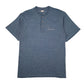 Mens Blue Champion Vintage 90s Henley Short Sleeve T Shirt