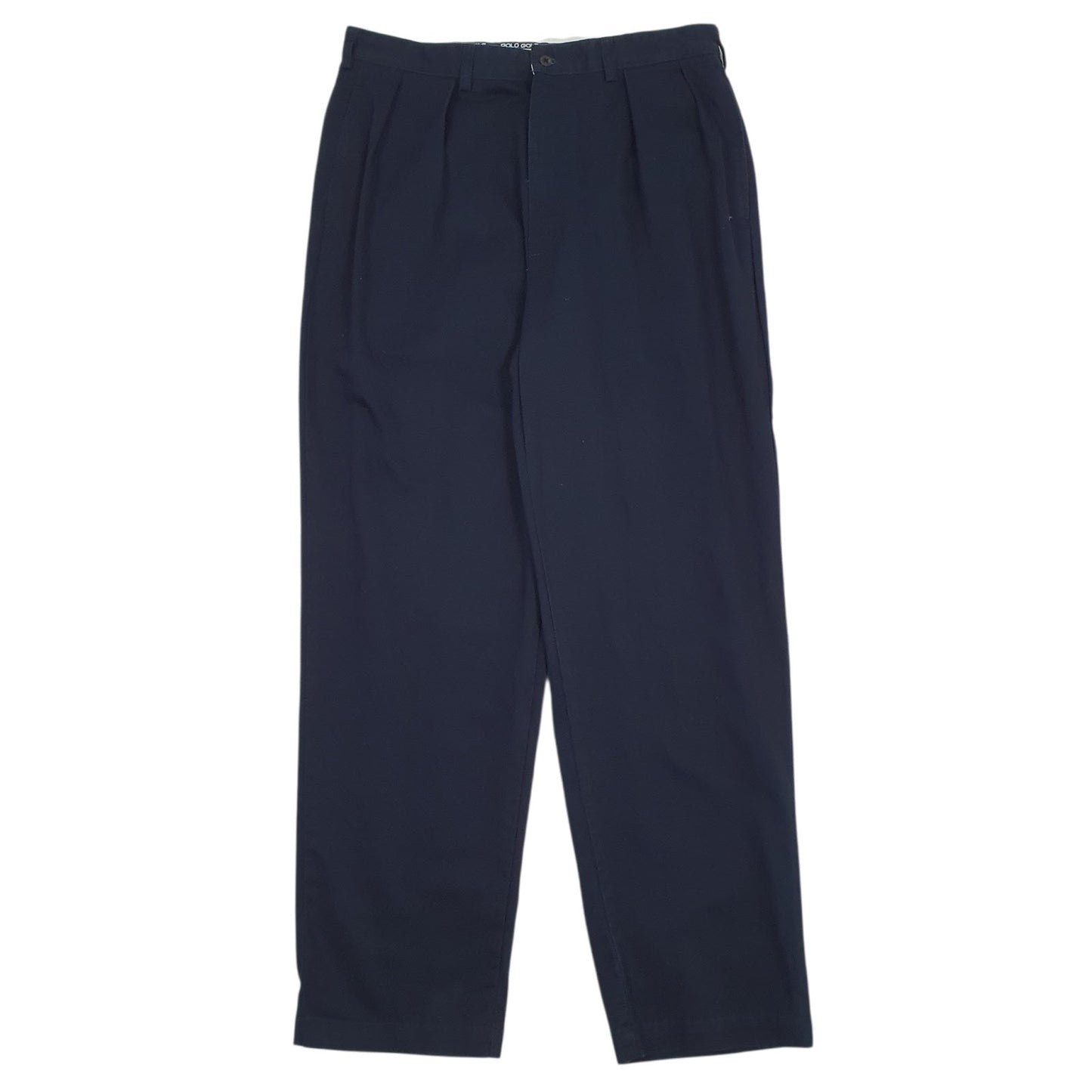 Mens Navy Polo Ralph Lauren Golf Pleated Chino Trousers