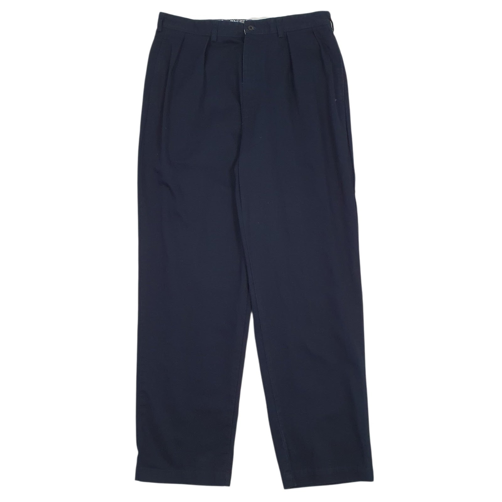 Mens Navy Polo Ralph Lauren Golf Pleated Chino Trousers