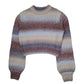Womens Blue Garage Cropped Crewneck Jumper