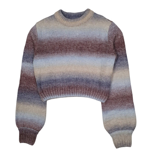 Womens Blue Garage Cropped Crewneck Jumper