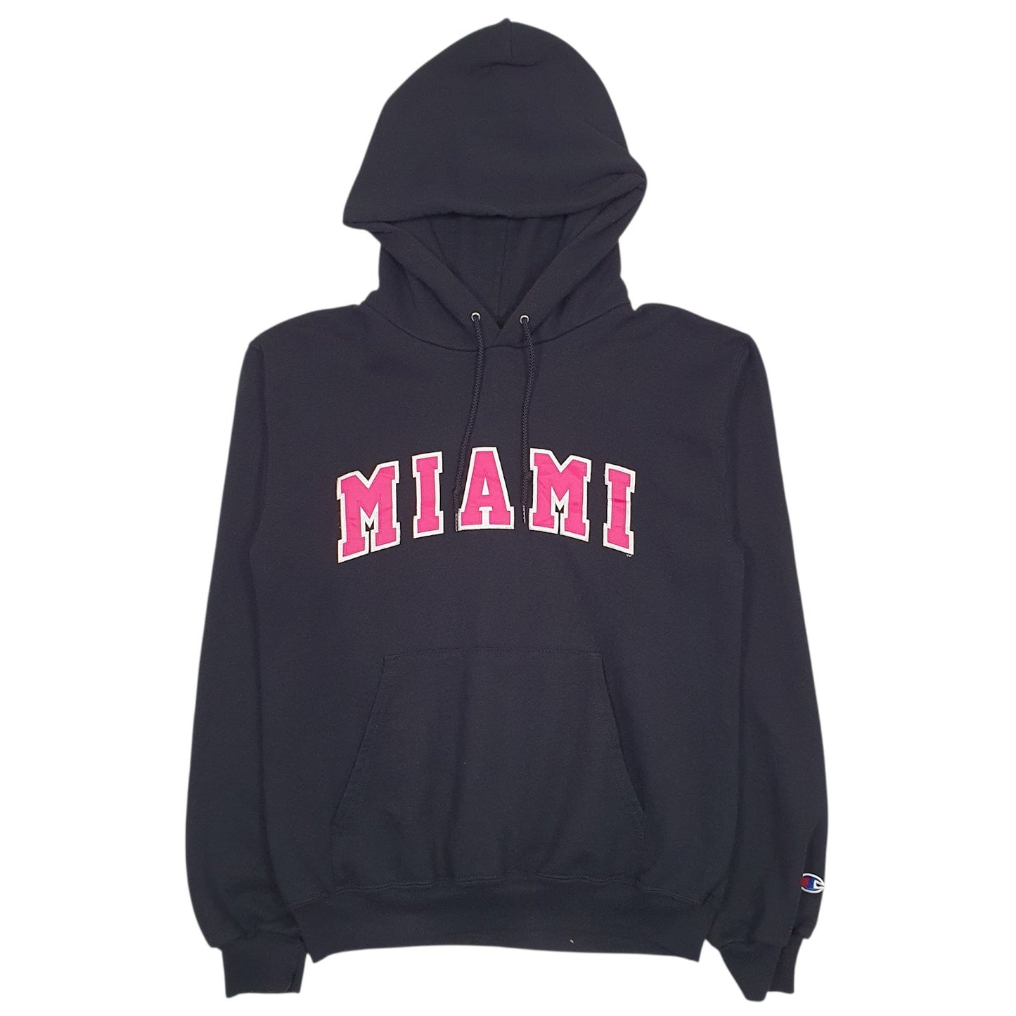 Womens Black Champion Miami Hoodie Jumper