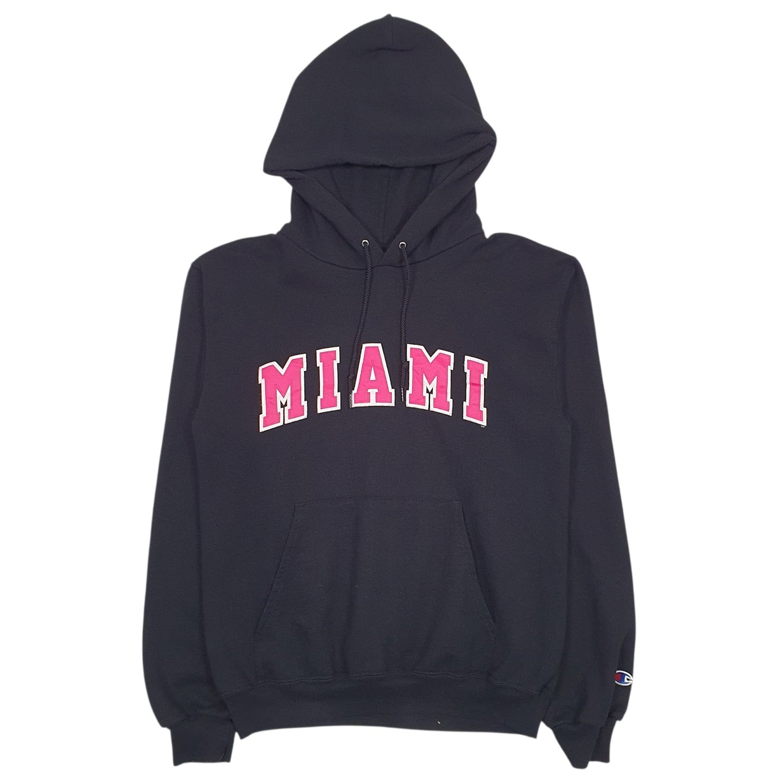Womens Black Champion Miami Hoodie Jumper