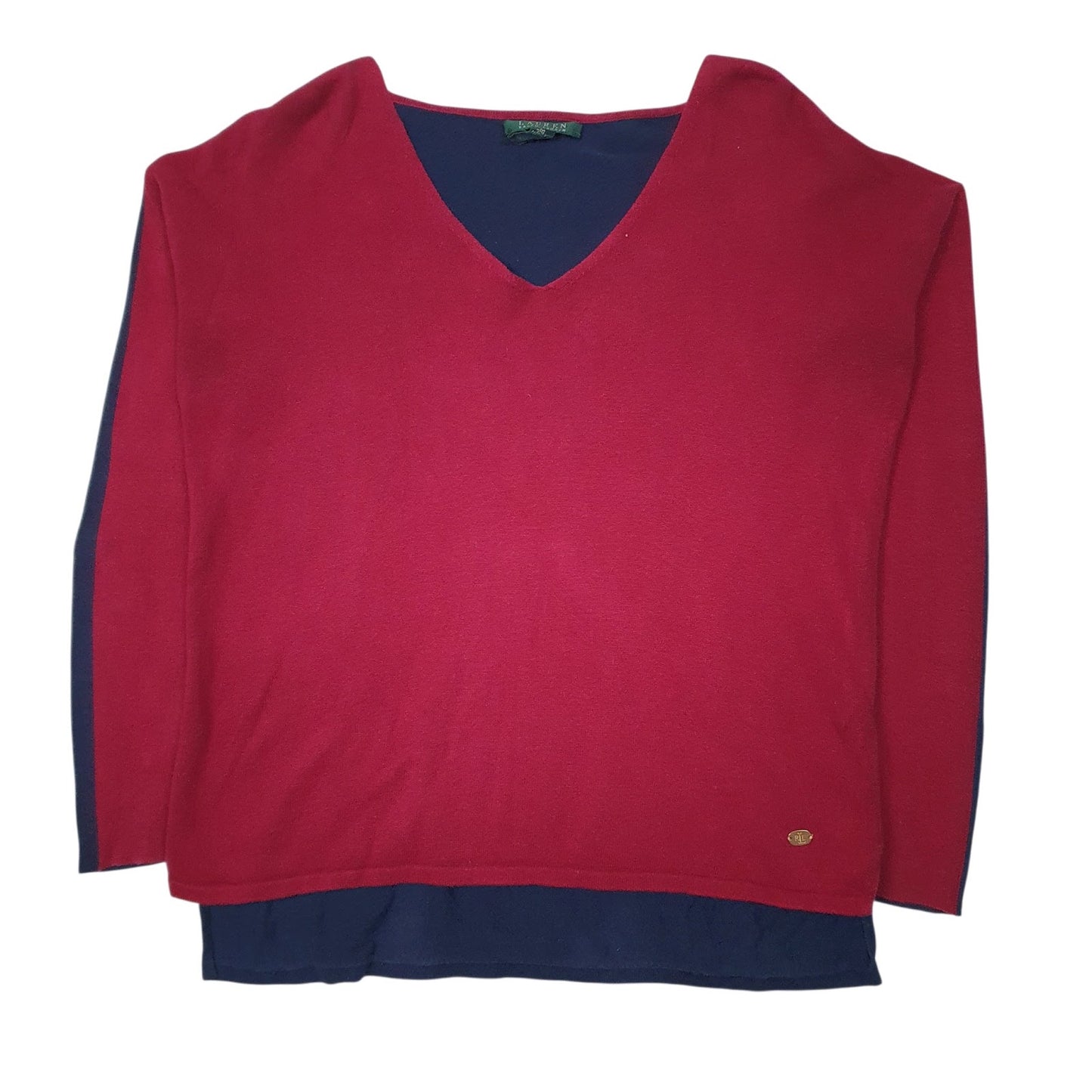 Womens Red Lauren Ralph Lauren  V Neck Jumper