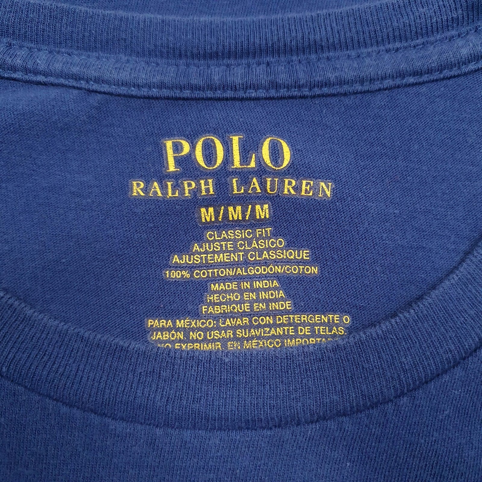 Mens Blue Polo Ralph Lauren   T Shirt