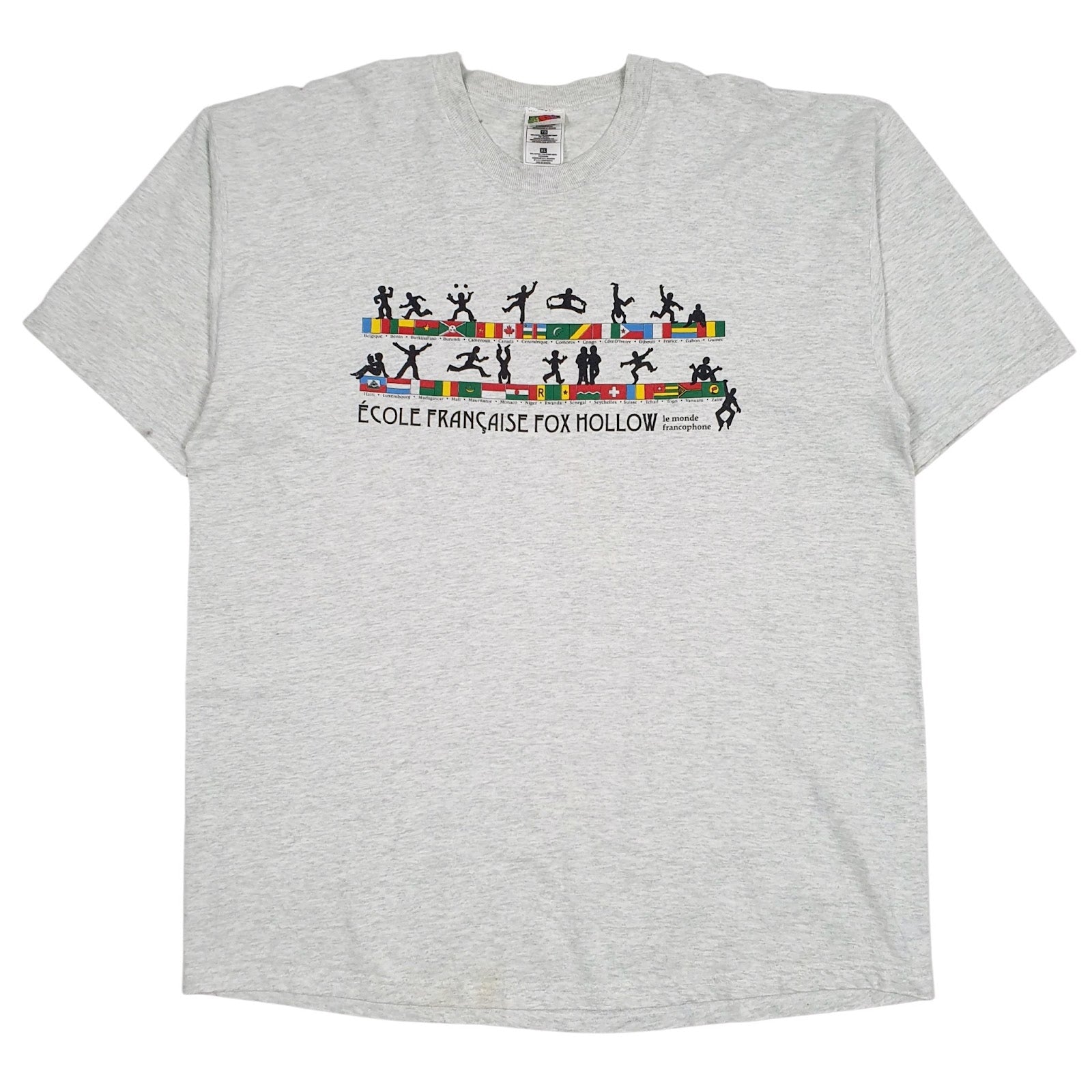 Mens Grey Fruit Of The Loom Graphic Short Sleeve T Shirt