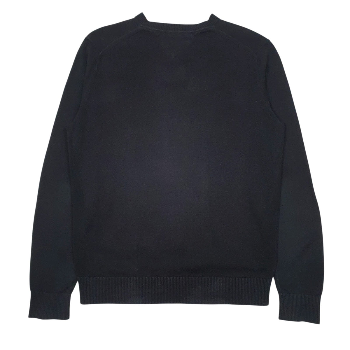 Mens Black Tommy Hilfiger  V Neck Jumper