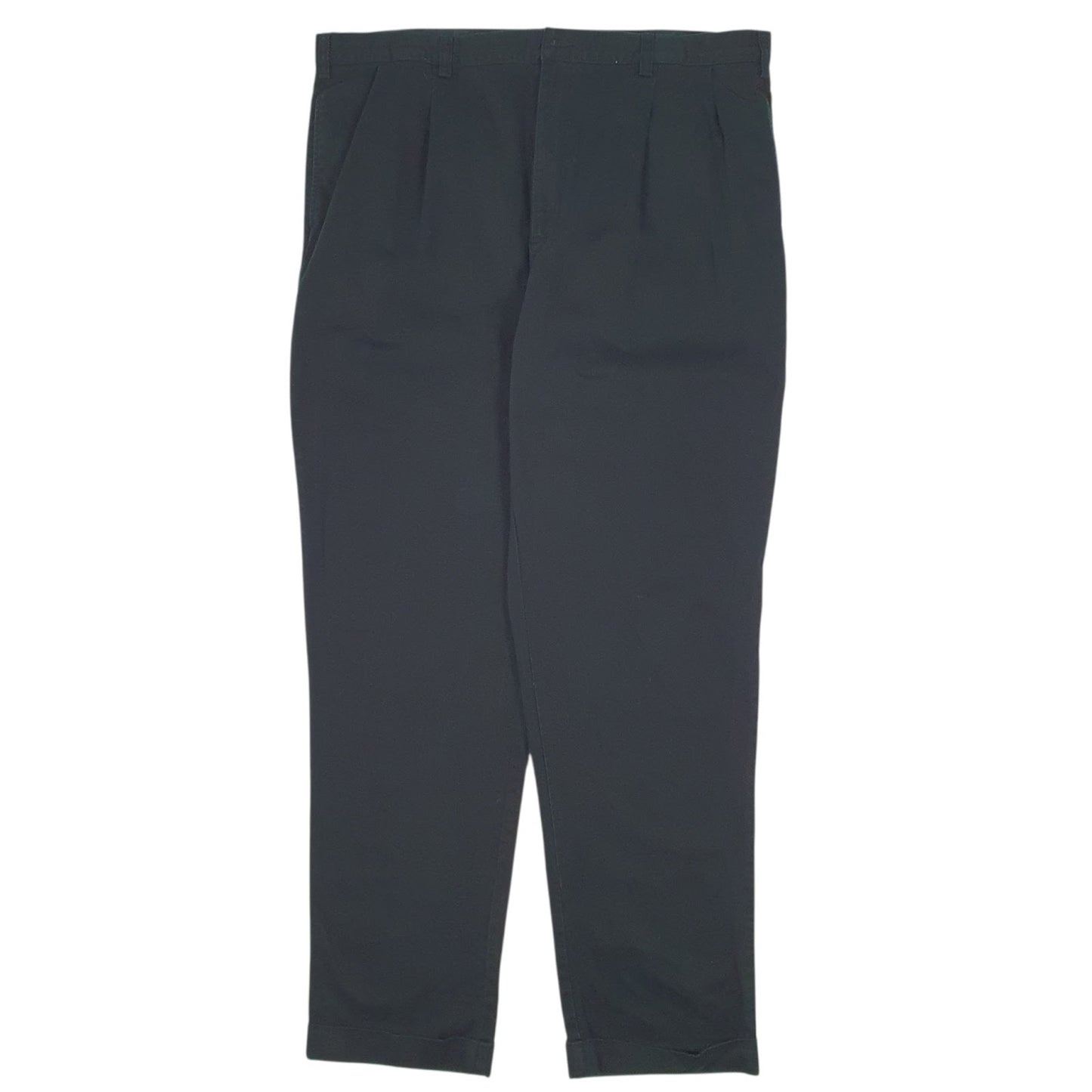 Mens Black Polo Ralph Lauren Double Pleated Chino Trousers
