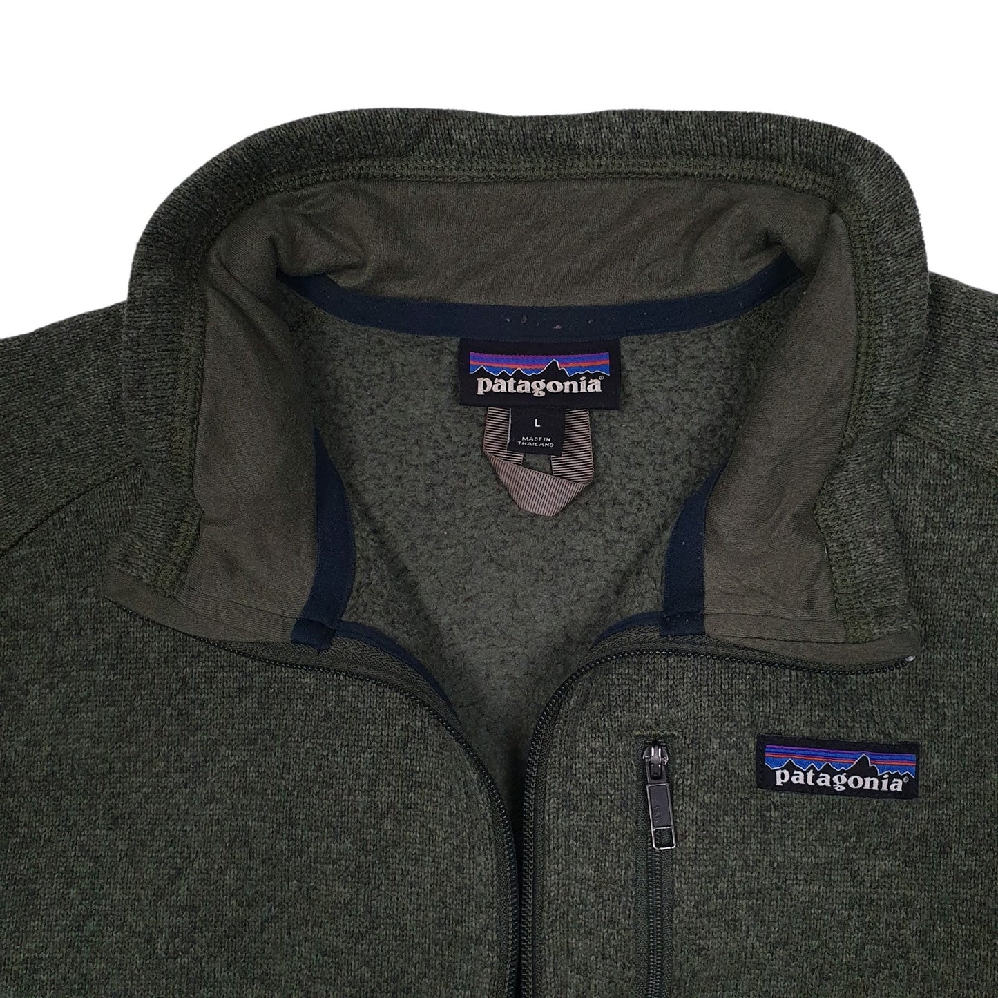 Mens Green Patagonia Better Sweater Quarter Zip Jumper