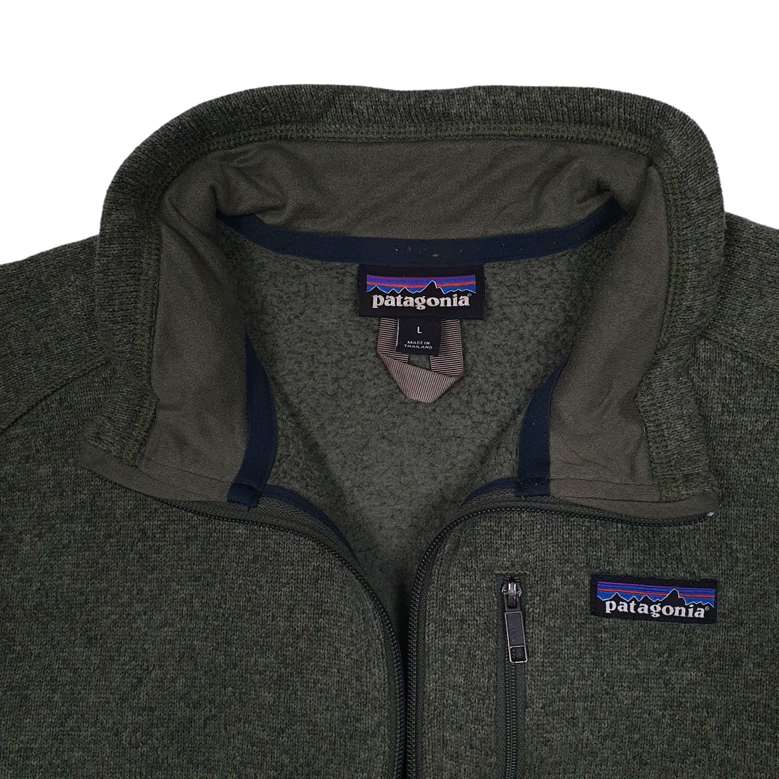 Mens Green Patagonia Better Sweater Quarter Zip Jumper