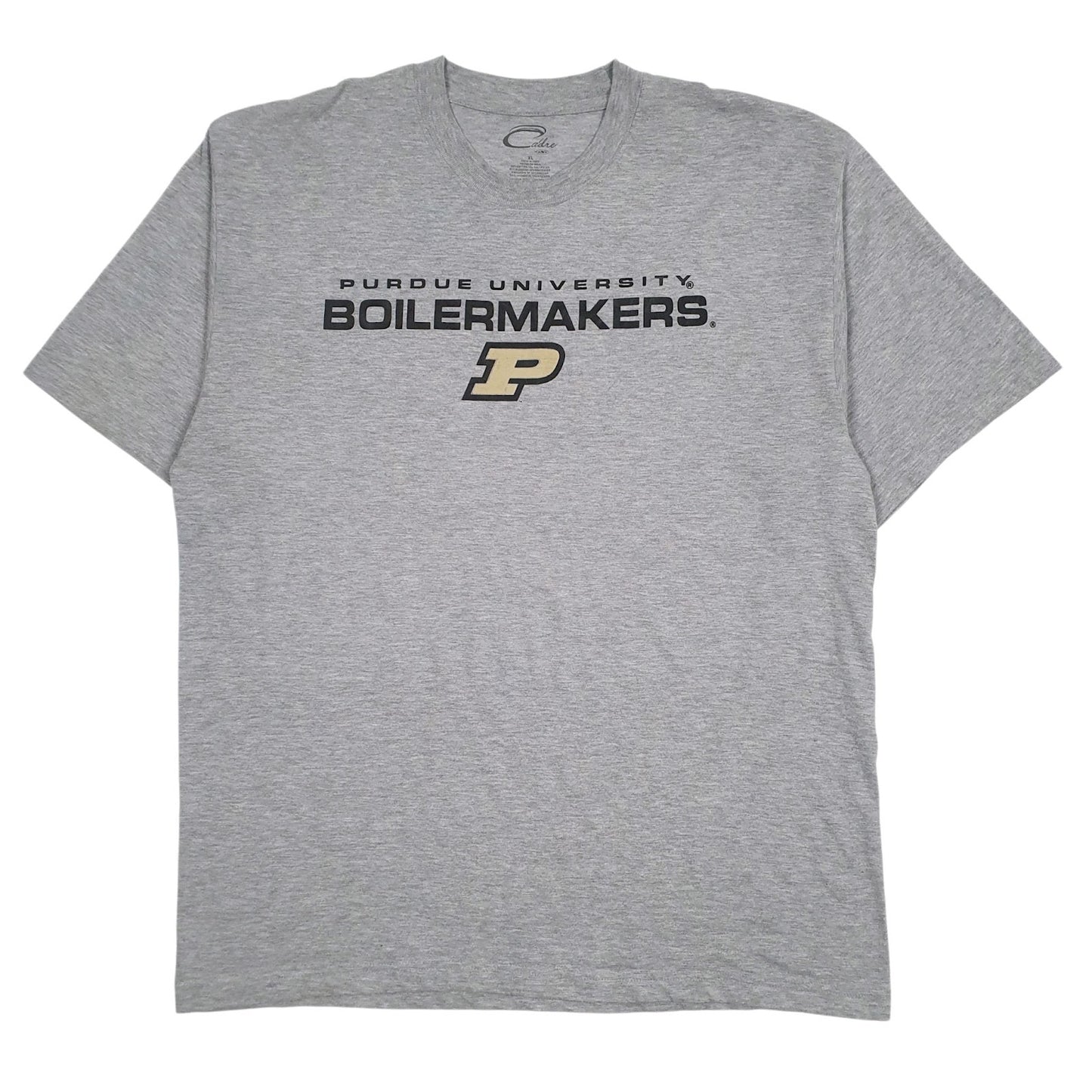 Mens Grey Cadre Purdue University Boiler Makers Short Sleeve T Shirt
