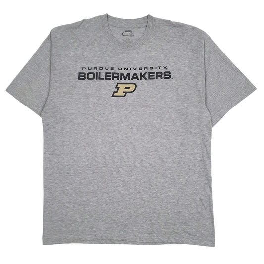 Mens Grey Cadre Purdue University Boiler Makers Short Sleeve T Shirt