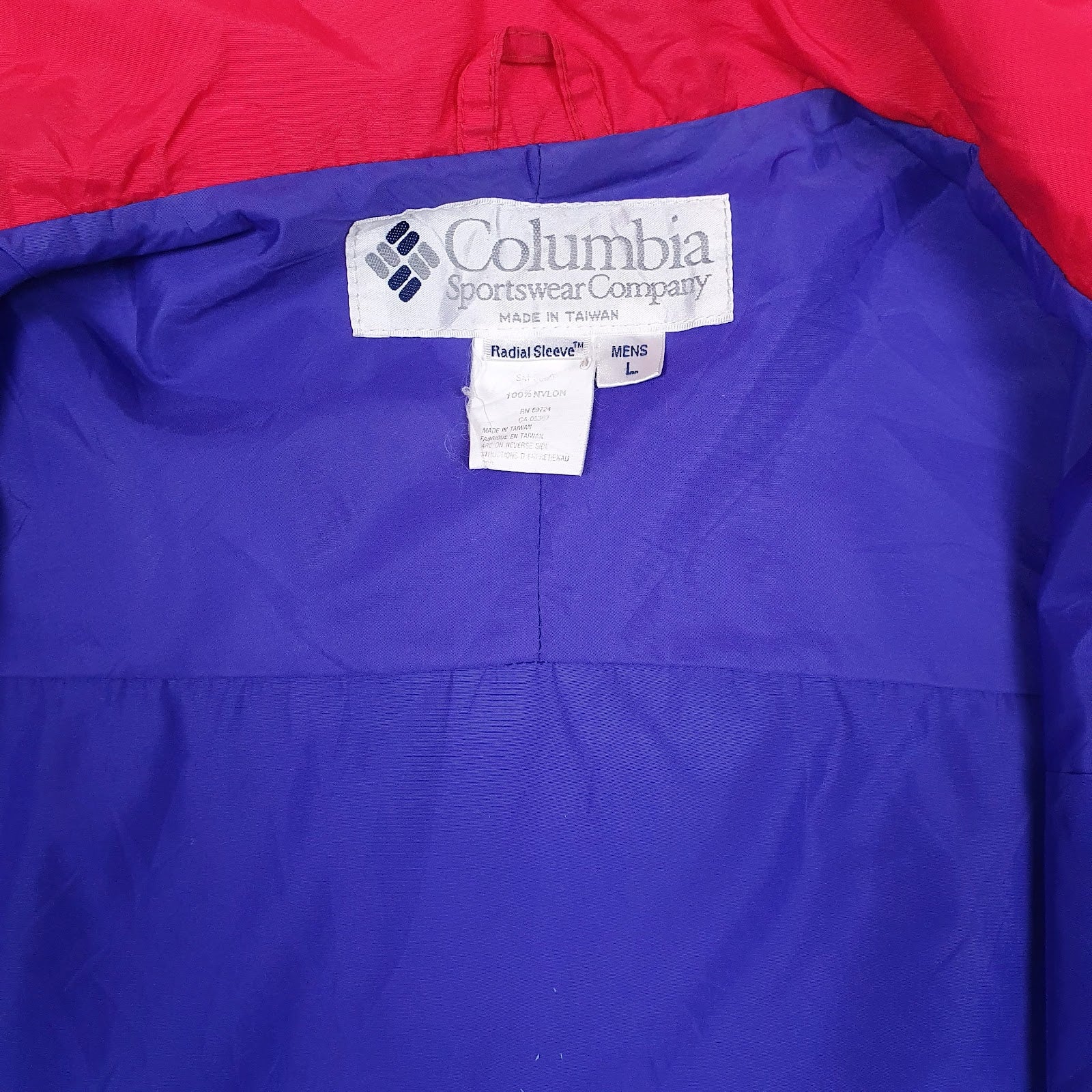 Mens Blue Columbia Sportswear Company Gizzmo Vintage 90s Rain  Coat
