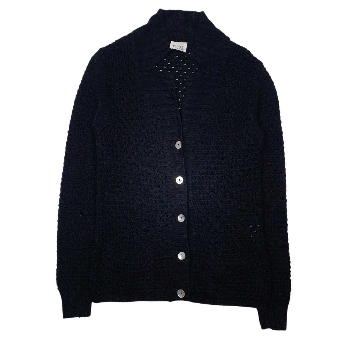 Womens Black Vogue Vintage Cardigan Jumper