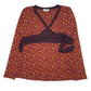 Womens Orange Baba Design  V Neck Jumper