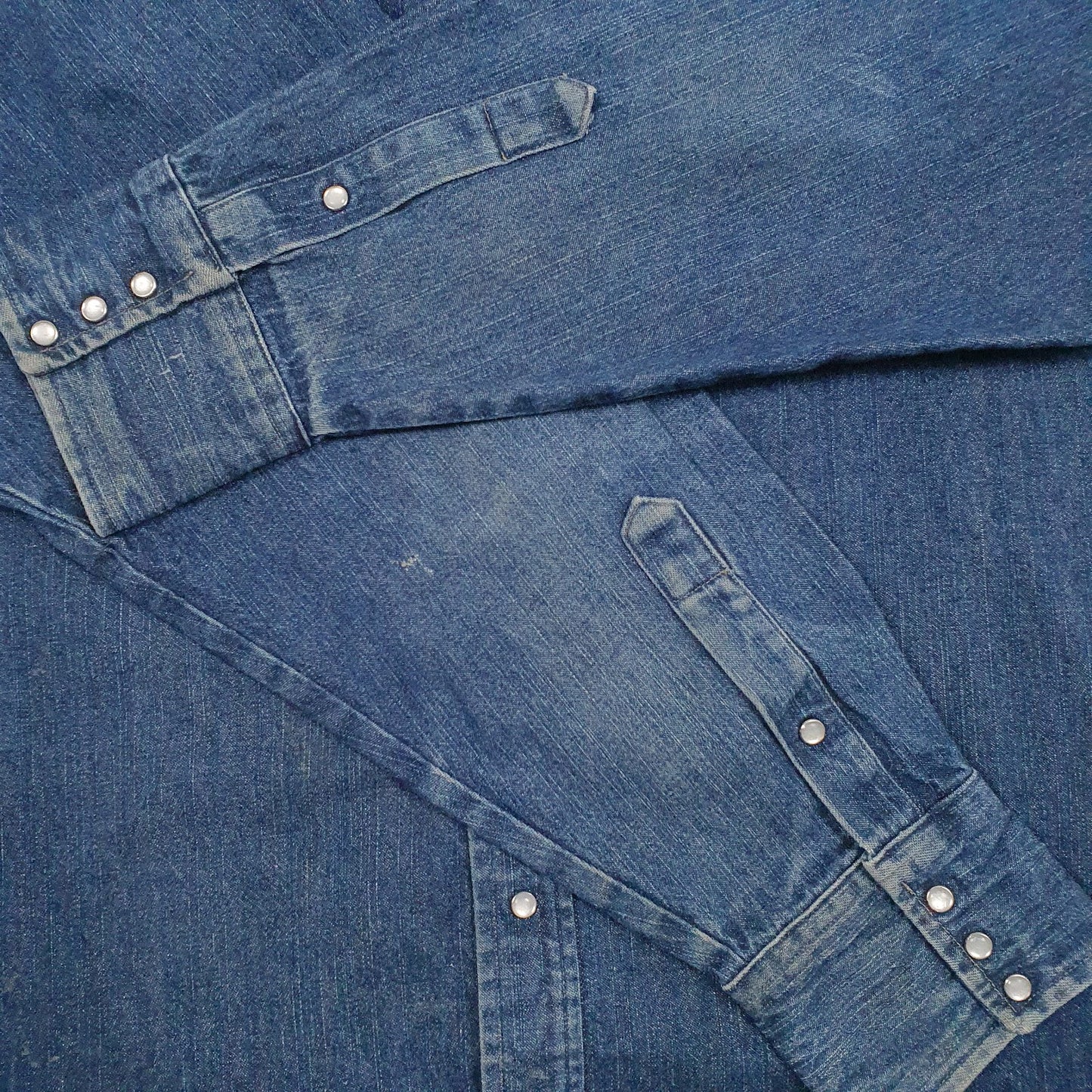 Mens Blue BB Brand Pearl Snap  Shirt