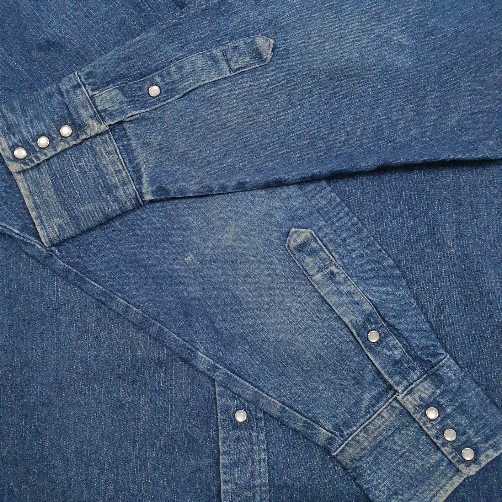 Mens Blue BB Brand Pearl Snap  Shirt