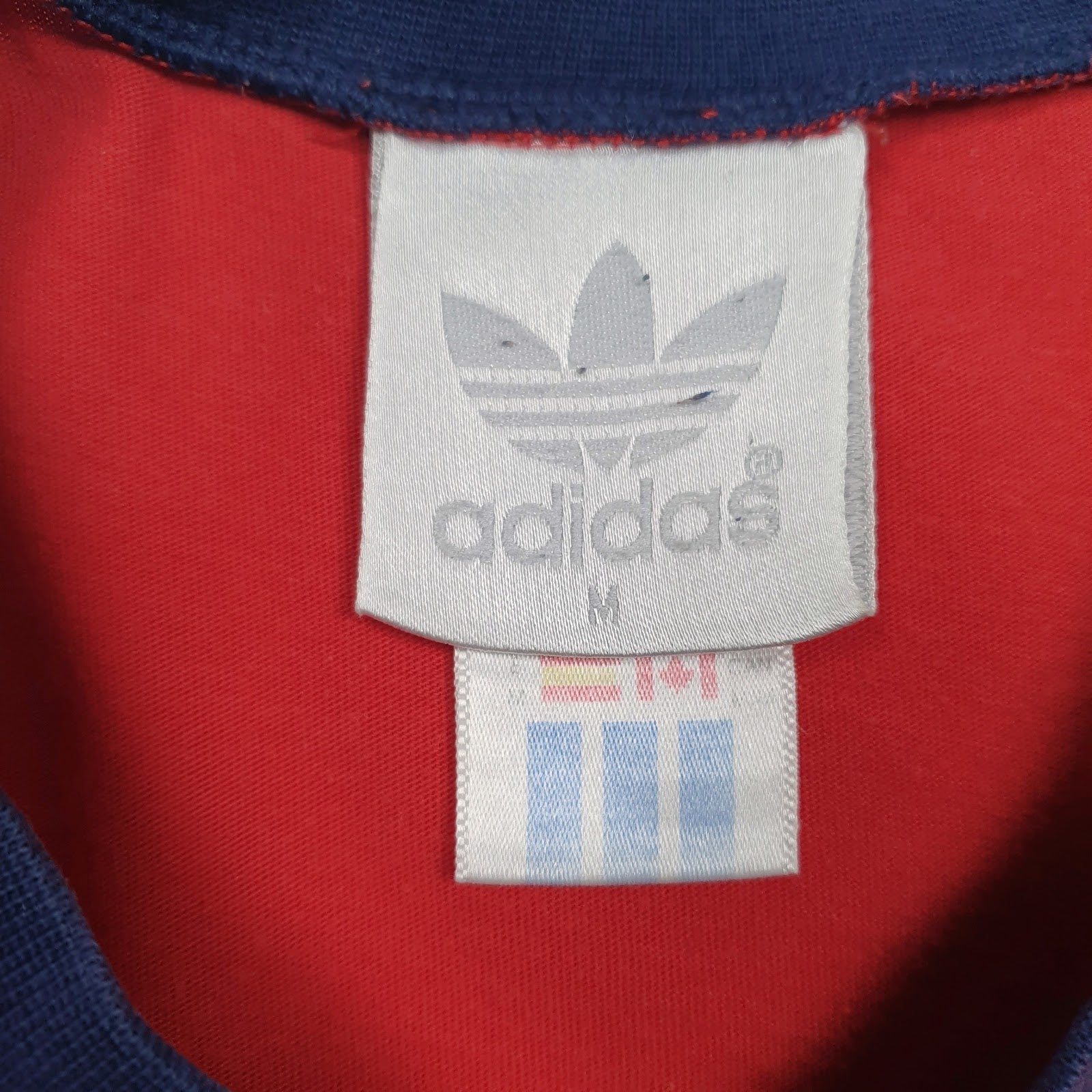Mens Red Adidas Vintage 00s  T Shirt