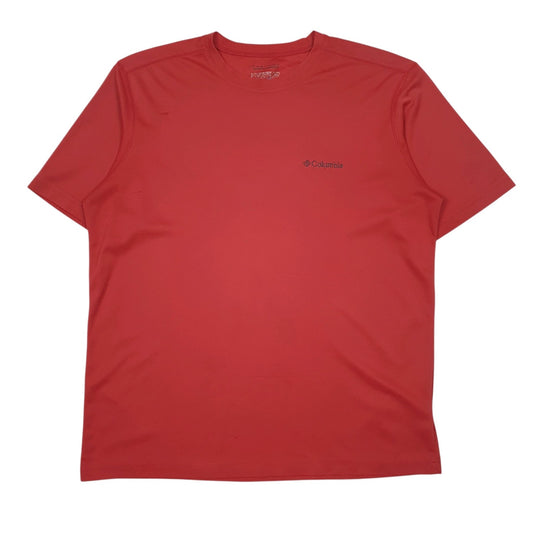 Mens Red Columbia Sportswear Company  Short Sleeve T Shirt