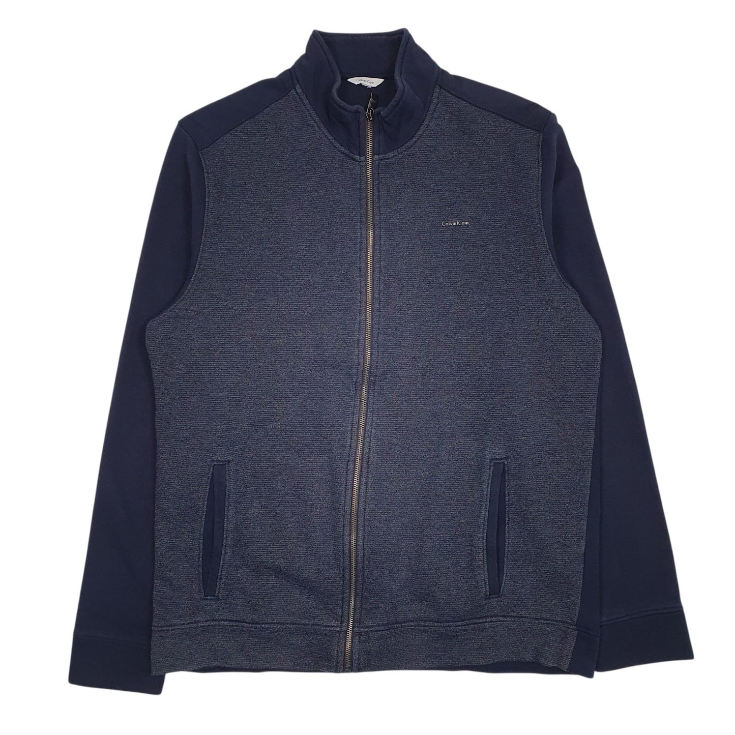 Mens Blue Calvin Klein  Full Zip Jumper