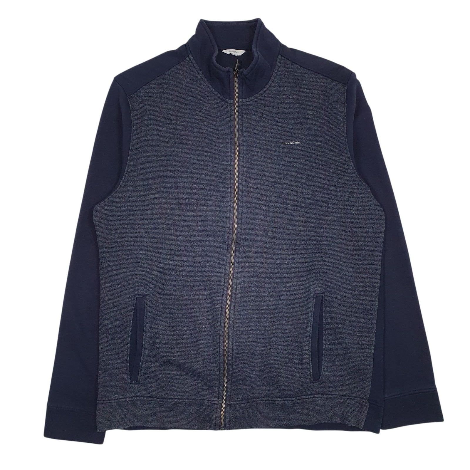 Mens Blue Calvin Klein  Full Zip Jumper