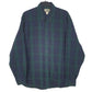 Mens Navy L.L.Bean Flannel Long Sleeve Shirt
