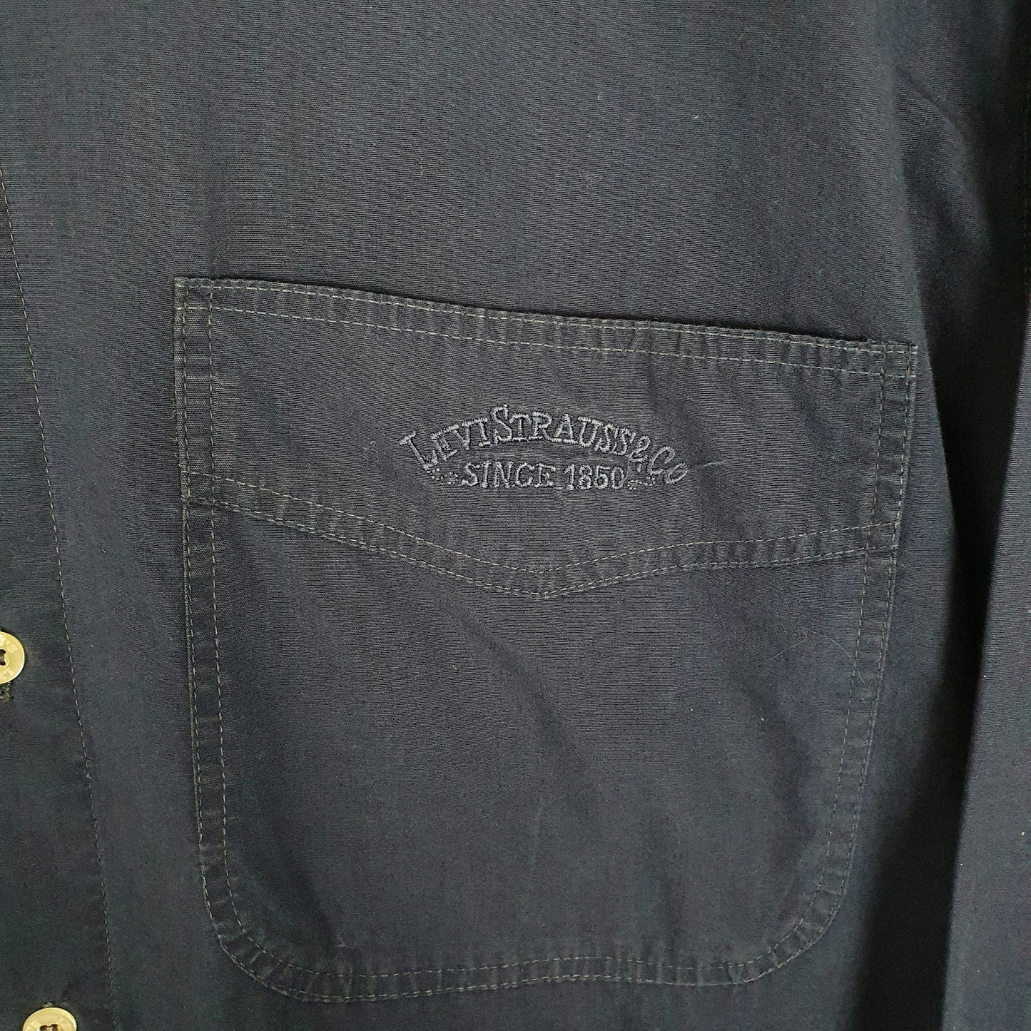 Mens Navy Levis   Shirt
