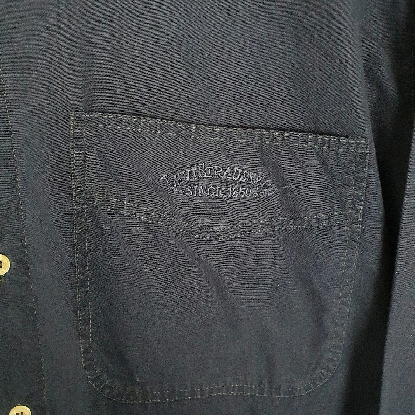 Mens Navy Levis   Shirt