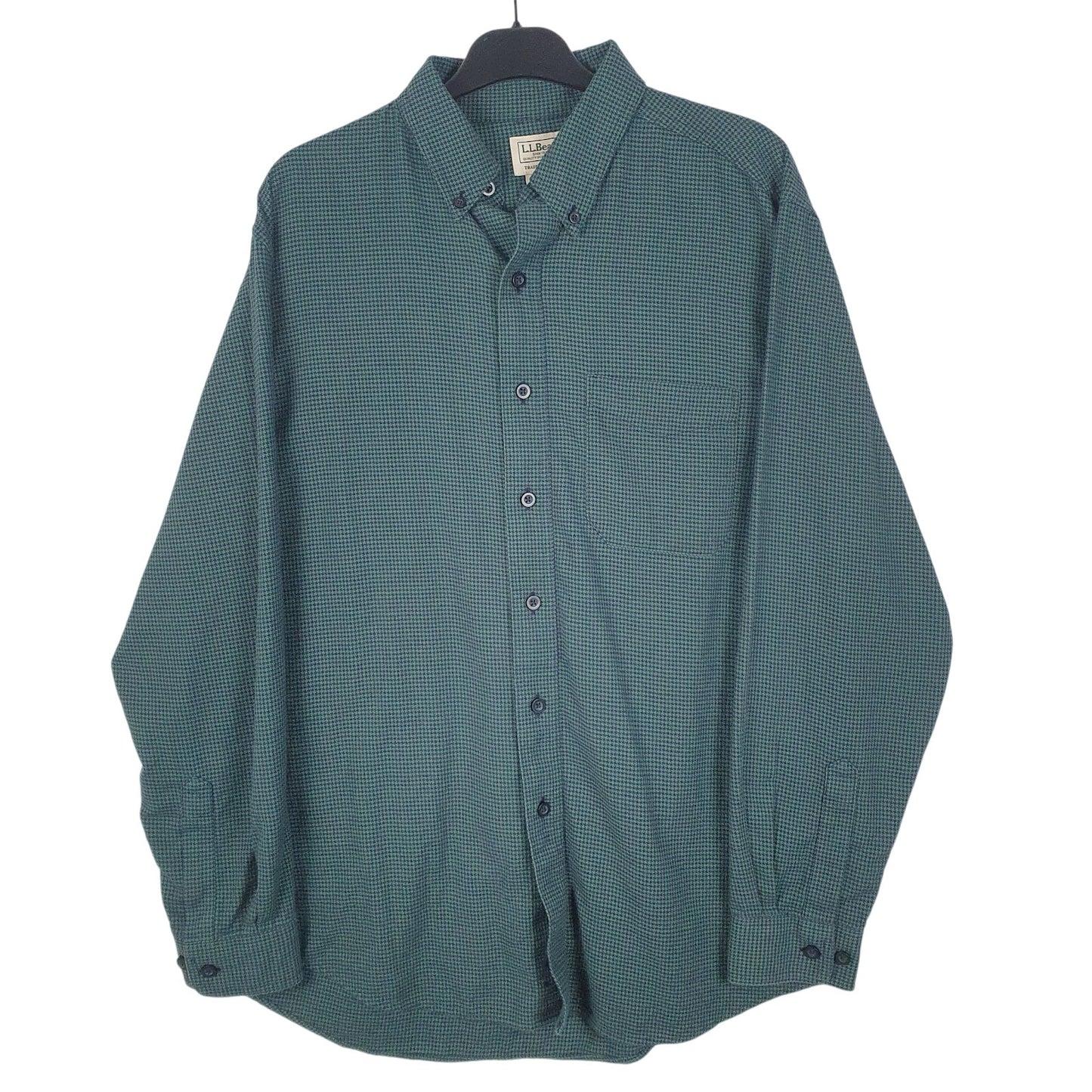 Mens Green L.L.Bean Flannel Long Sleeve Shirt