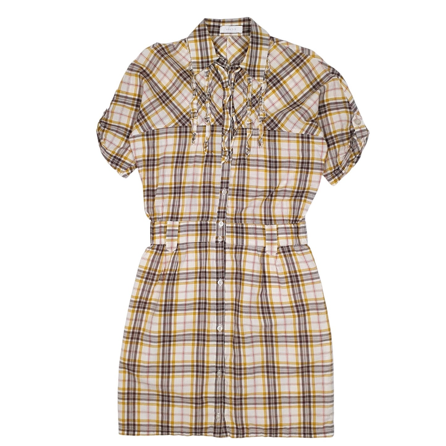 Womens Yellow Any Sis  Short Sleeve Dress
