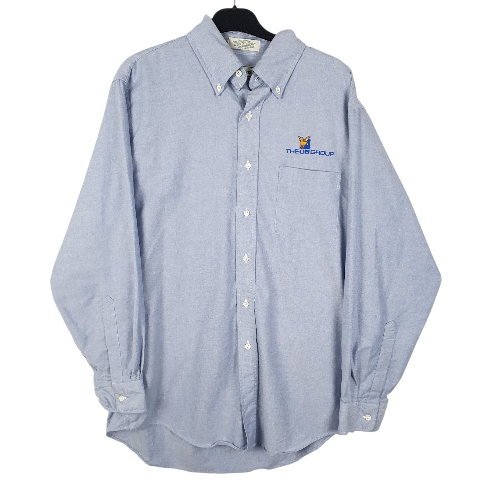 Mens Blue L.L.Bean Vintage 90s Long Sleeve Shirt